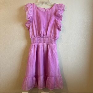 BB Dakota Steve Madden Pink Ruffle Dress Sundress Lined Size Small Sun Dress NWT